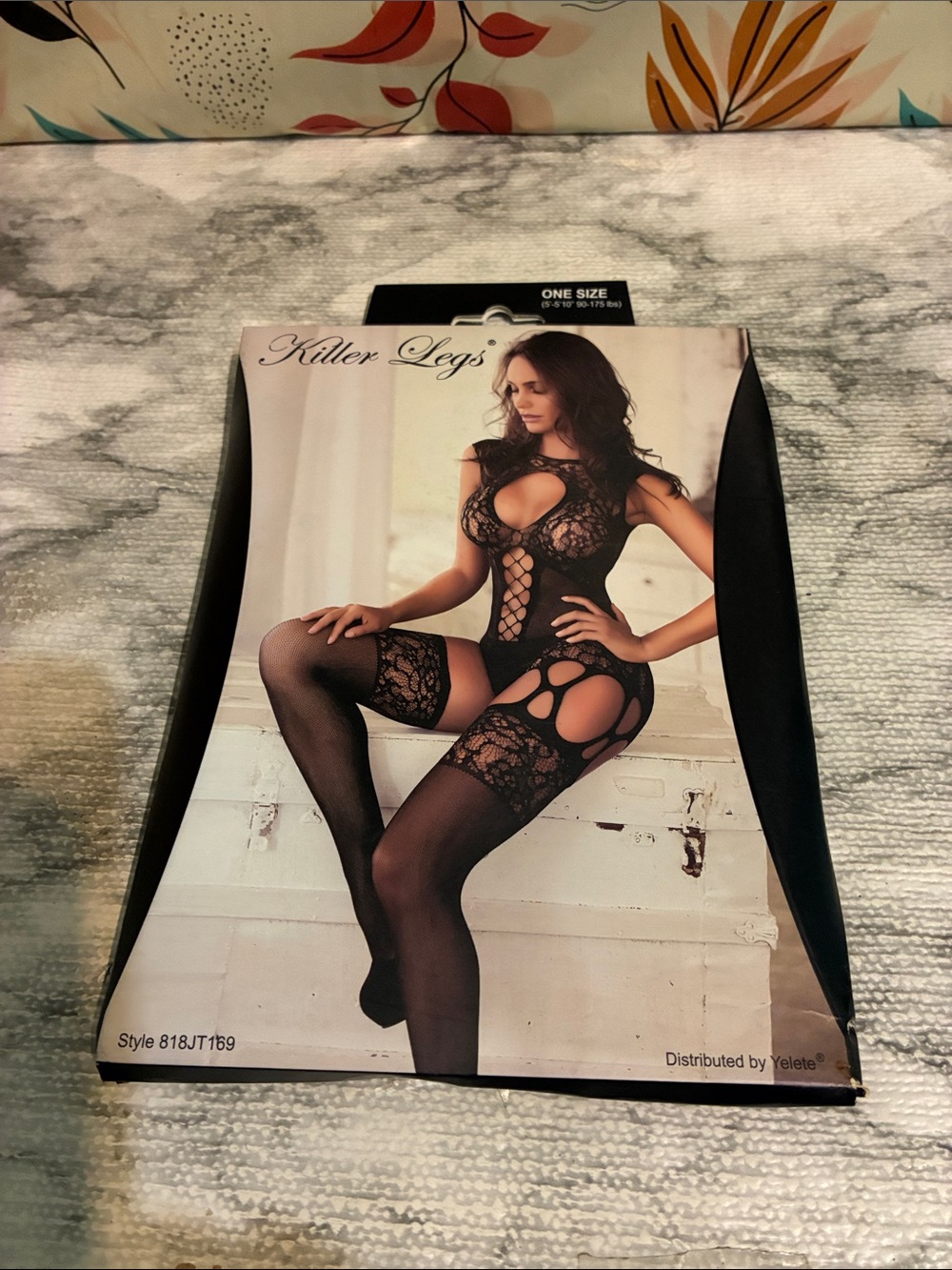 Killer Legs Women’s Black Lace Garter Bodystocking